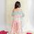 Pink embroidered cotton lehenga set