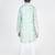 Green printed cotton kurta pyjama