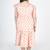 Peach printed cotton dress