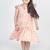 Peach printed cotton dress