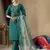 Rama Designer Straight Kurti Pant Dupatta Set With Embroidery And Hand Work