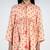 Peach printed cotton dress