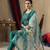 Rama Designer Straight Kurti Pant Dupatta Set With Embroidery And Hand Work