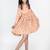 Peach printed cotton dress