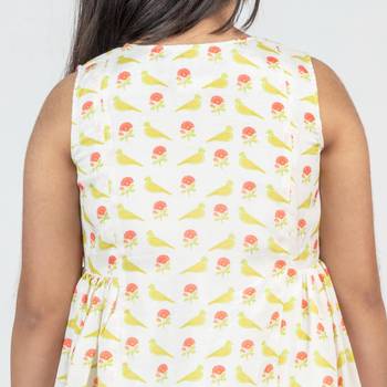 White printed cotton dress 3