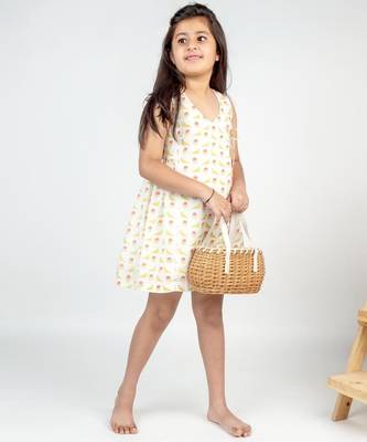 White printed cotton dress 1