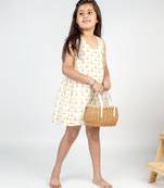 White printed cotton dress