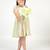 Yellow printed cotton dress