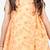 Orange printed cotton dress