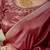marron silk blend zarkan work saree with unstitched blouse