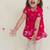 Pink embroidered cotton kurta set
