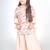 Pink printed cotton sharara set