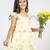 Yellow printed cotton dress