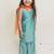 Blue embroidered cotton sharara