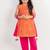 Pink embroidered cotton kurta set
