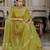 neon silk blend zarkan work saree with unstitched blouse