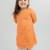 Orange embroidered cotton kurta set