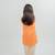 Orange embroidered cotton kurta set