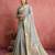 grey soft silk blend zari woven saree with unstitched blouse