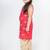 Orange embroidered cotton kurta set