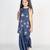 Blue embroidered cotton kurta set