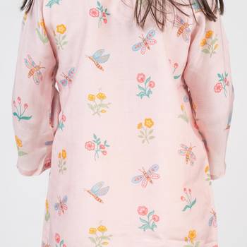 Pink printed cotton co ord set 2