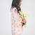 Pink printed cotton co ord set