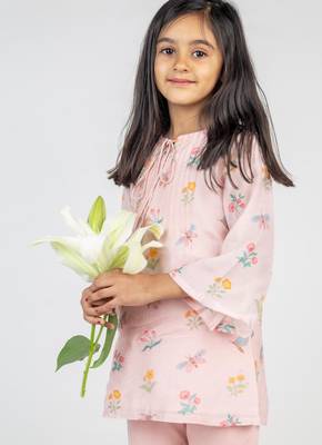 Pink printed cotton co ord set 4