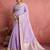 lavender soft silk blend zari woven saree with unstitched blouse