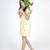 Green embroidered cotton dress