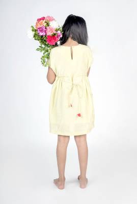 Green embroidered cotton dress 3