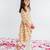 Yellow printed cotton kurta set