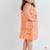 Orange printed cotton dress