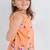 Orange printed cotton dress