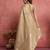 chiku soft silk blend zari woven saree with unstitched blouse