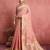 peach soft silk blend zari woven saree with unstitched blouse