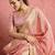 peach soft silk blend zari woven saree with unstitched blouse
