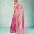 pink silk blend chiffon zarkan work saree with unstitched blouse