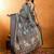 grey crepe printed saree with unstitched blouse