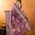 wine crepe printed saree with unstitched blouse