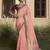 Peach embroidered fancy fabric saree with designer blouse fabric