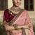 Peach embroidered fancy fabric saree with designer blouse fabric