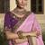 Pink embroidered fancy fabric saree with designer blouse fabric