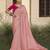 Pink embroidered fancy fabric saree with designer blouse fabric