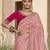 Pink embroidered fancy fabric saree with designer blouse fabric