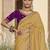 Yellow embroidered fancy fabric saree with designer blouse fabric