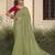 Green embroidered fancy fabric saree with designer blouse fabric
