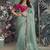 Rama embroidered fancy fabric saree with designer blouse fabric
