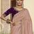 Peach embroidered fancy fabric saree with designer blouse fabric