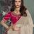 Chiku embroidered fancy fabric saree with designer blouse fabric